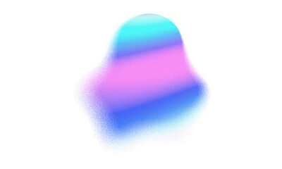 Abstract pastel neon holographic blurred grainy shaped gradient on white background texture....