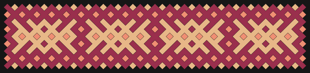 Multicolor truchet tiling connections illustration