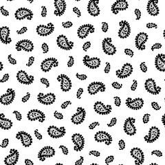Seamless pattern using paisley material,