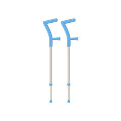 Crutches flat style, vector illustration isolated on white background