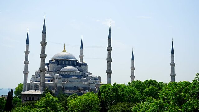 The Sultanahmet Mosque or Blue Mosque in old town of Istanbul, Turkey