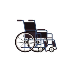 Fototapeta na wymiar Wheelchair orthopedic medical equipment, flat vector illustration isolated.