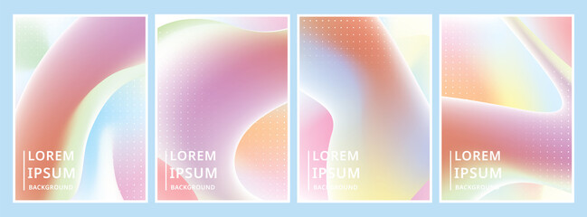 Fototapeta premium Abstract gradient background template collection vector