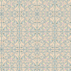 Seamless vector artwork with ornamental abstract pattern 