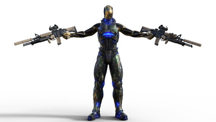 3d render of a robot