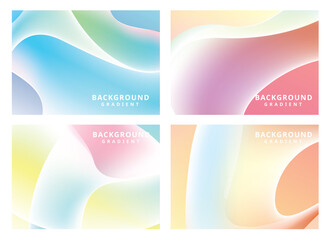 Abstract gradient background template collection vector