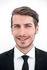 triumphant business team standing in the conference room