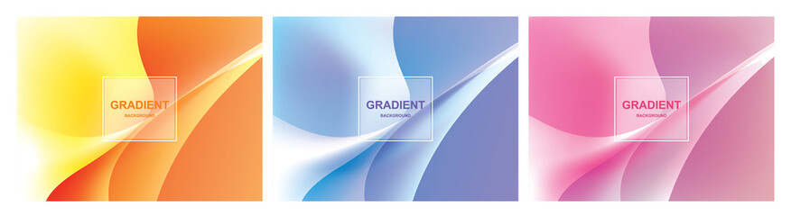 Abstract gradient background template collection vector