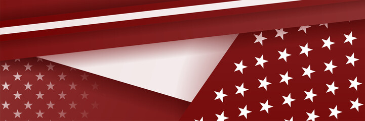 Happy 4th of July Independence day with USA red banner background. Universal America banner. Memorial day in the united states - remember and honor banner background vector illustration
