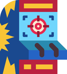 shooting simulator flat icon