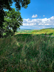 Obraz premium Countryside blue sky sunny day 