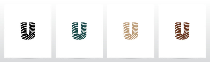 Tree Rings On Letter Logo Design U © recehan