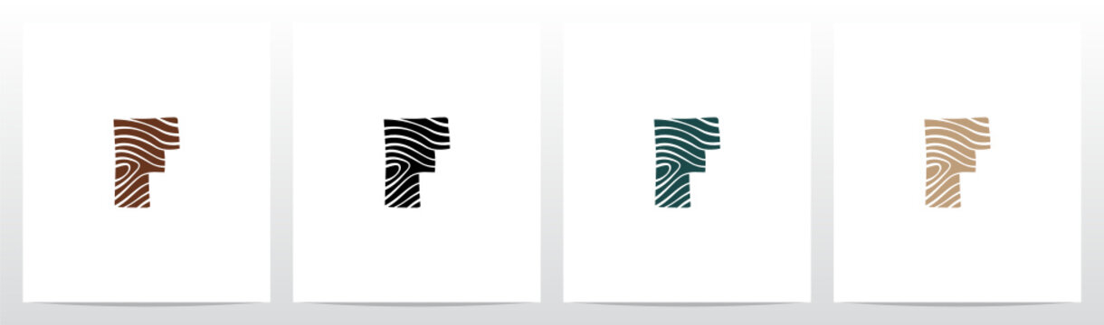 Tree Rings On Letter Logo Design F