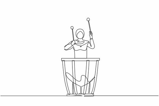 line art drummer playing timpani drum clip art preview