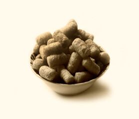 Corn sticks on white background