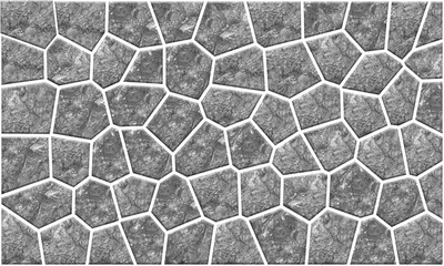stone textur on random shape geometric pattern with gray colour