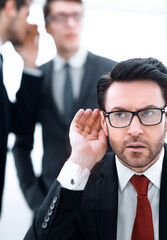 boss is trying to hear gossip