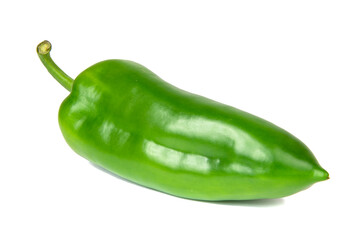 green pepper paprica isolated on the white background
