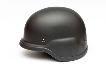 Advanced combat helmet of the US Armed Forces on a white background, isolate. Military equipment and equipment for soldiers.