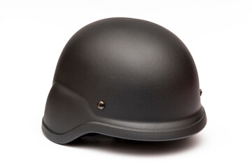 Advanced combat helmet of the US Armed Forces on a white background, isolate. Military equipment and equipment for soldiers.