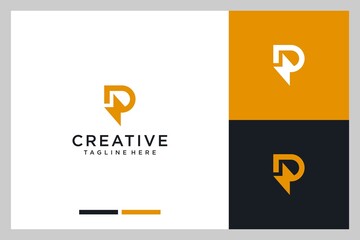 P lighting logo design - obrazy, fototapety, plakaty