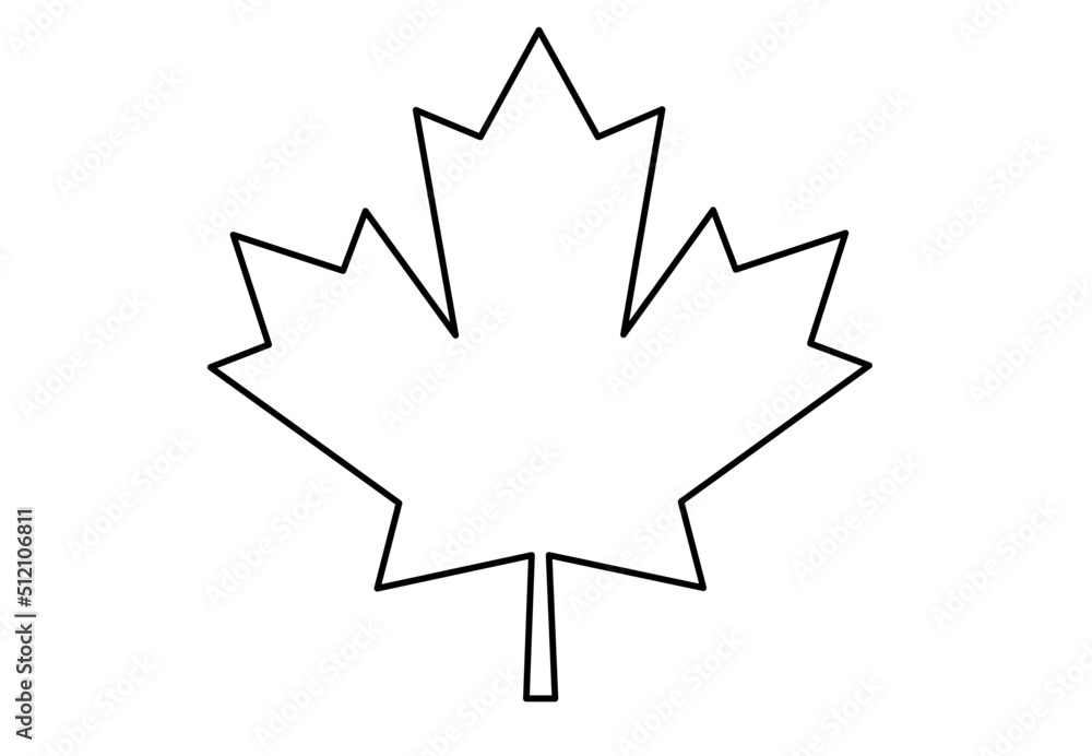 Wall mural maple leaf vector icon. maple leaf vector illustration. canada vector symbol maple leaf isolated on 