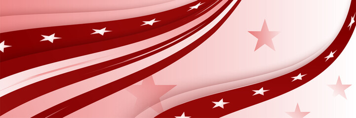 Happy 4th of July Independence day with USA red banner background. Universal America banner. Memorial day in the united states - remember and honor banner background vector illustration