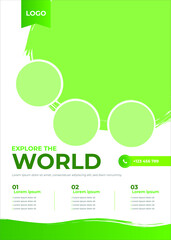 Travel brochure flyer design template Summer brochure Tourism world holiday vector