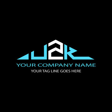UZK letter logo creative design with vector graphic