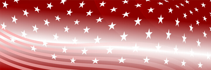 Obraz premium Happy 4th of July Independence day with USA red banner background. Universal America banner. Memorial day in the united states - remember and honor banner background vector illustration