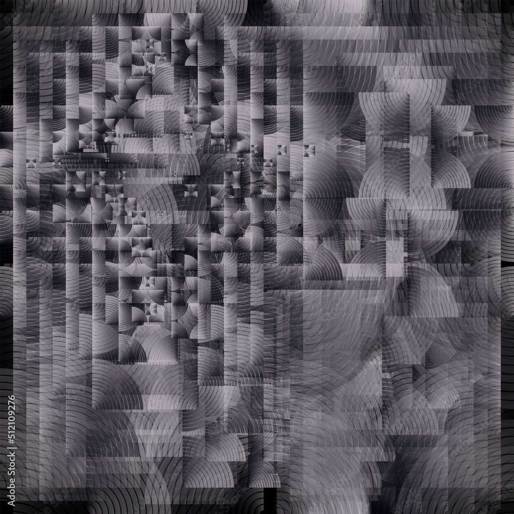 Poster brutalist art inspired vector pattern graphics made with bold abstract geometric shapes