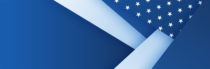 Happy 4th of July Independence day with USA blue banner background. Universal America banner. Memorial day in the united states - remember and honor banner background vector illustration