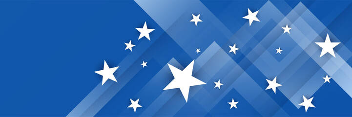 Happy 4th of July Independence day with USA blue banner background. Universal America banner. Memorial day in the united states - remember and honor banner background vector illustration