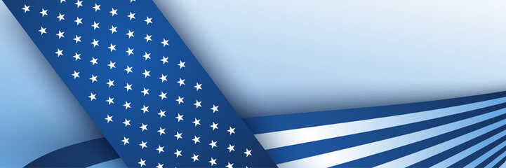 Happy 4th of July Independence day with USA blue banner background. Universal America banner. Memorial day in the united states - remember and honor banner background vector illustration