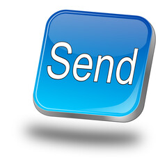 Send Button - 3D illustration