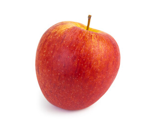 ripe red apple fruit on white background. (clipping path) 