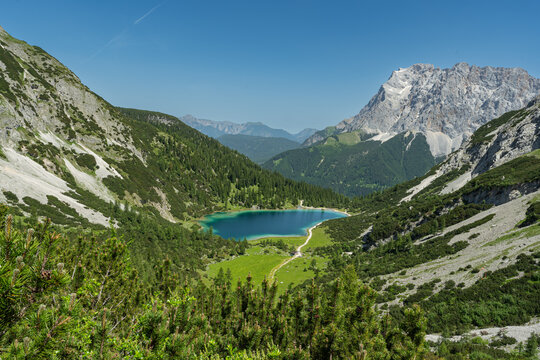 Blick auf den Seebensee von der Coburger H&uuml;tte