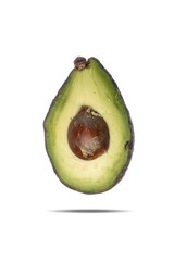 AVOCADO ON WHITE BACKGROUND