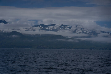 mountains and clouds