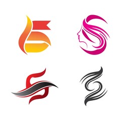 Naklejka premium Business corporate S letter logo