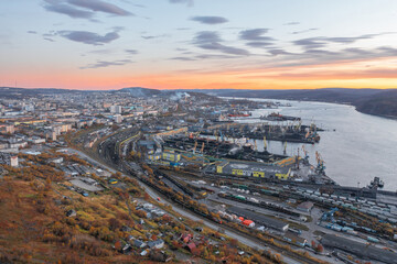The seaport of the city of Murmansk, the Arctic