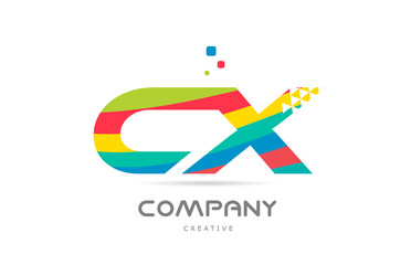 CT combination colorful alphabet letter logo icon design. Colored creative template design for company or business