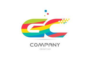 GW combination colorful alphabet letter logo icon design. Colored creative template design for company or business