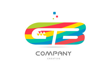 GS combination colorful alphabet letter logo icon design. Colored creative template design for company or business