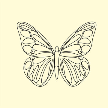 Butterflie, one line drawing vector icons.Trendy one line butterfllies. Line art. Continuous one line art. Vector design banner. Modern design. Modern poster design. 