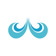 water wave,wave beach vector illustration design logo template
