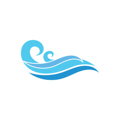 water wave,wave beach vector illustration design logo template