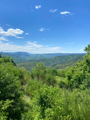 Fototapeta na wymiar Paysage de montagne dans les Cévennes, Occitanie