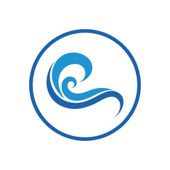 water wave,wave beach vector illustration design logo template