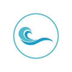 Naklejka na ściany i meble water wave,wave beach vector illustration design logo template